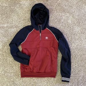 ADIDAS 1/4 Zip Hoodie Water Resistant Jacket
